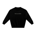 Black crewneck sweatshirt on a white background