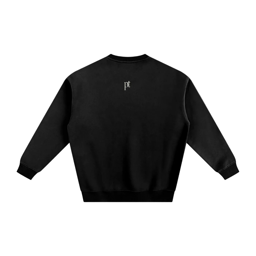 Black sweatshirt on a white background