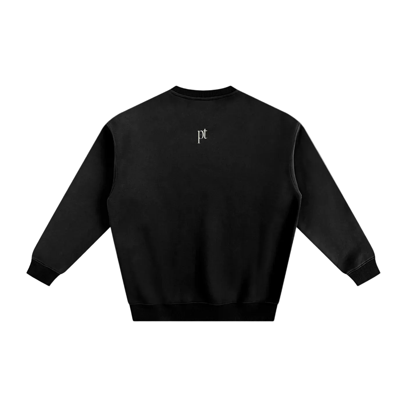Black sweatshirt on a white background