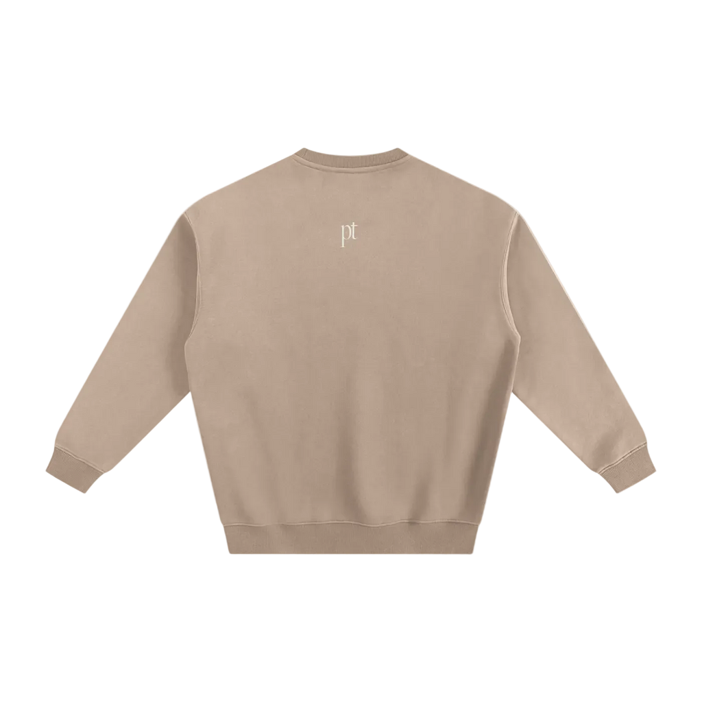 Beige sweatshirt on a white background
