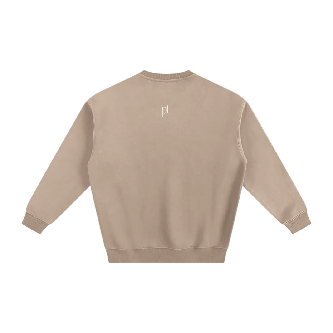 Beige sweatshirt on a white background